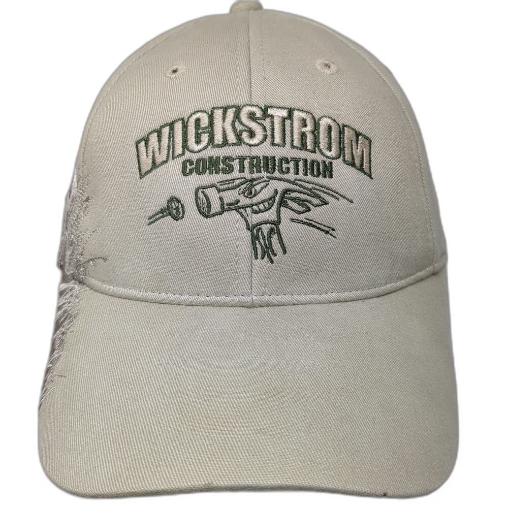 Dri Duck Beige One Size Baseball Cap Wickstrom Construction Deer Wildlife Hat